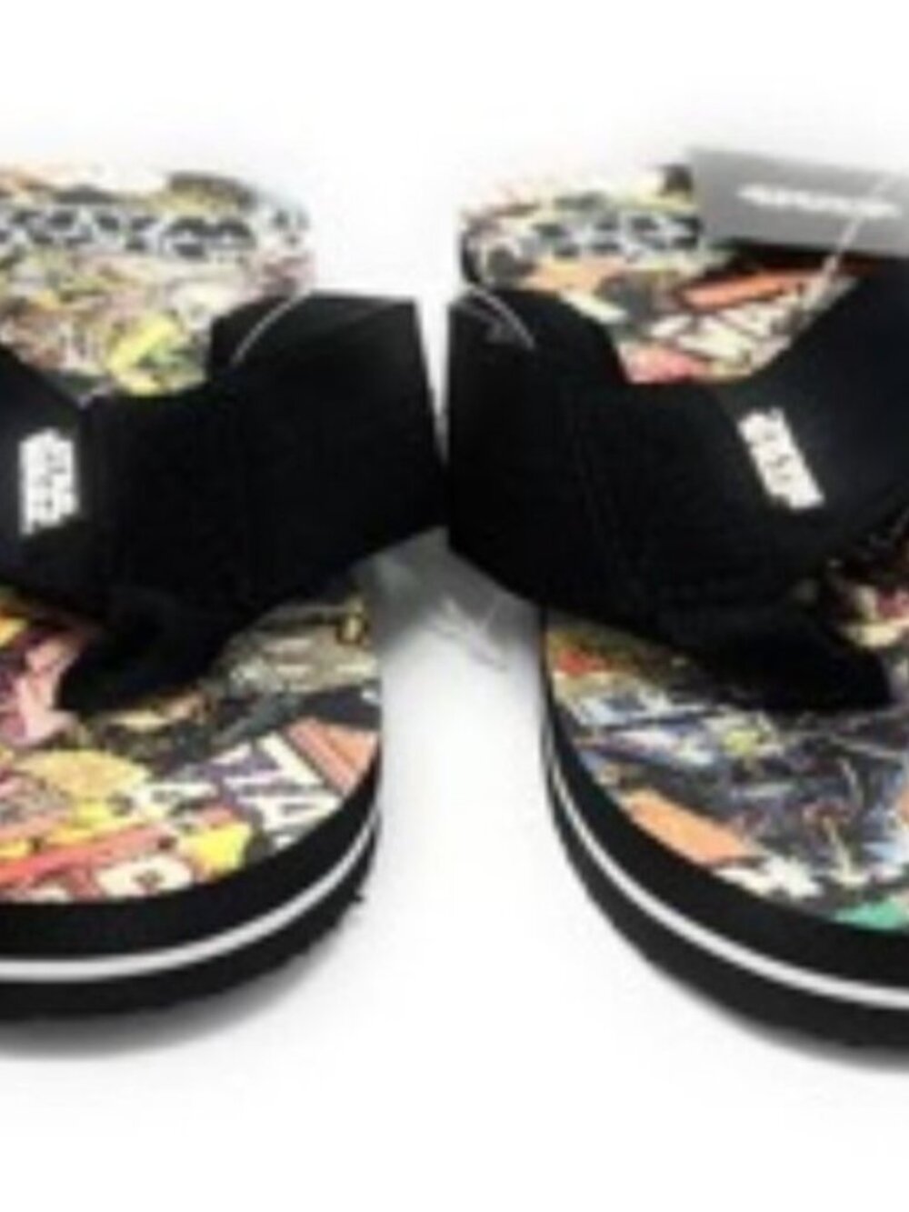 Bioworld Men's Star Wars Retro Comic Thong Flip Flops, Medium (8/9), Black - Picture 3 of 5